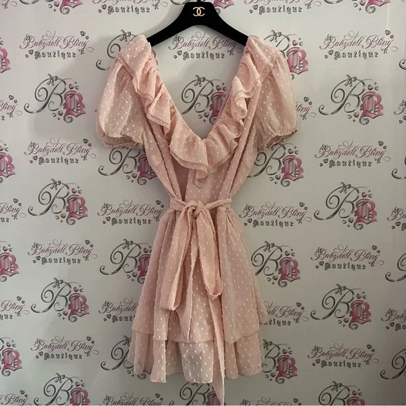 Sugar thrillz dolls kill dress regal dotted dress 3D ruffle frilly polkadot cute - Picture 11 of 12